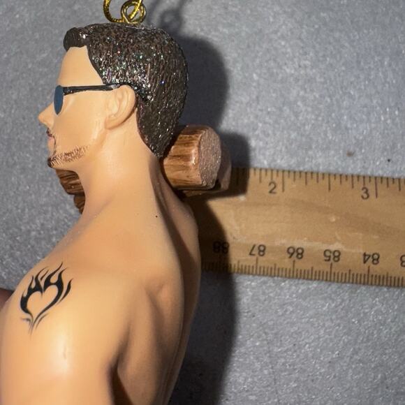 December Diamonds Lumber Jack Merman Ornament 2016 Blue Tail Retired - Picture 9 of 16